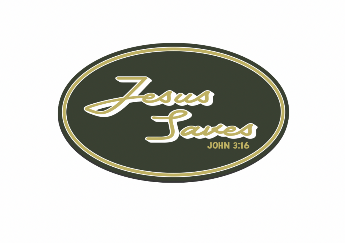 "Jesus Saves" UV Printed Patches