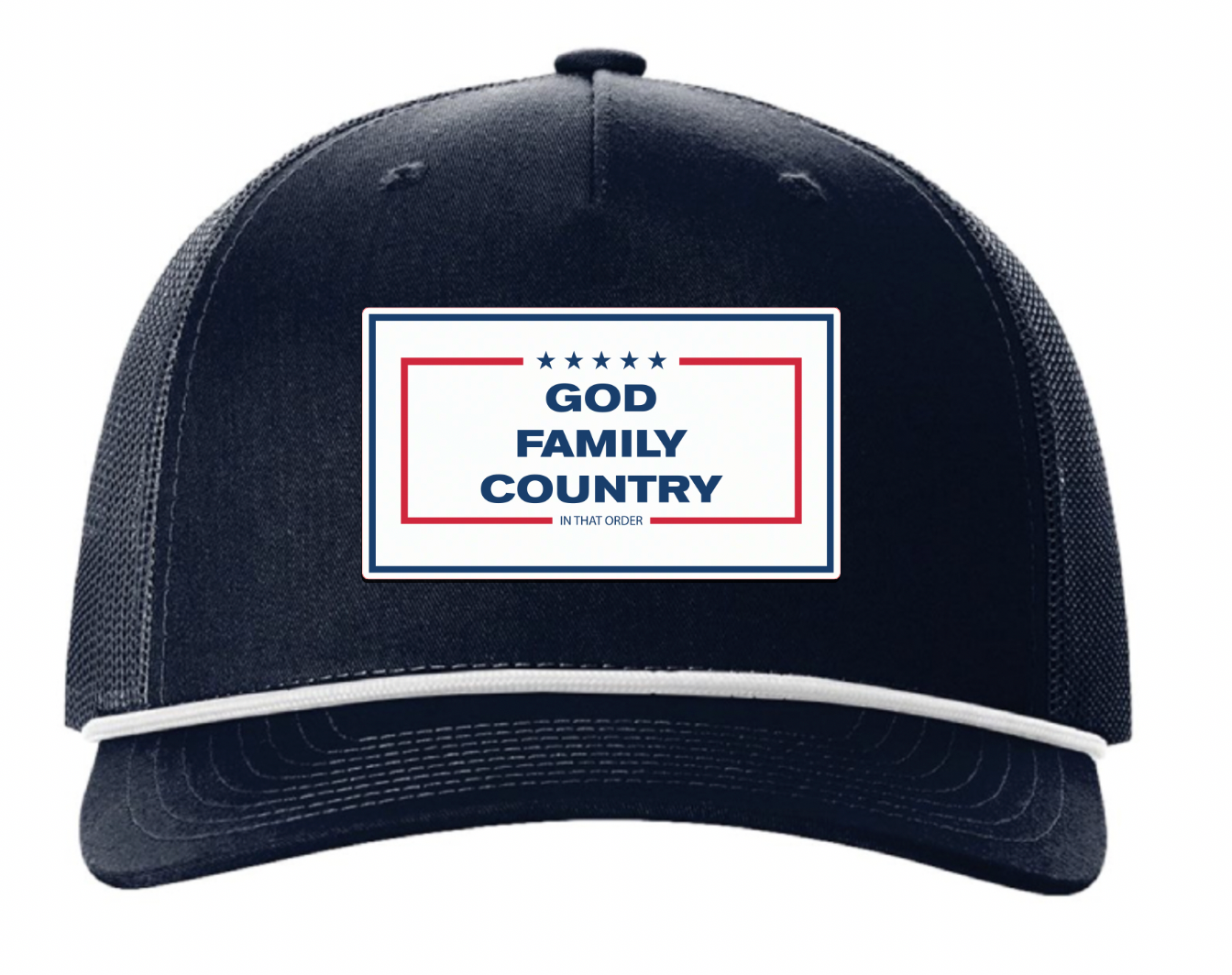 "GOD, FAMILY,COUNTRY" UV Printed Patches. (WHITE)