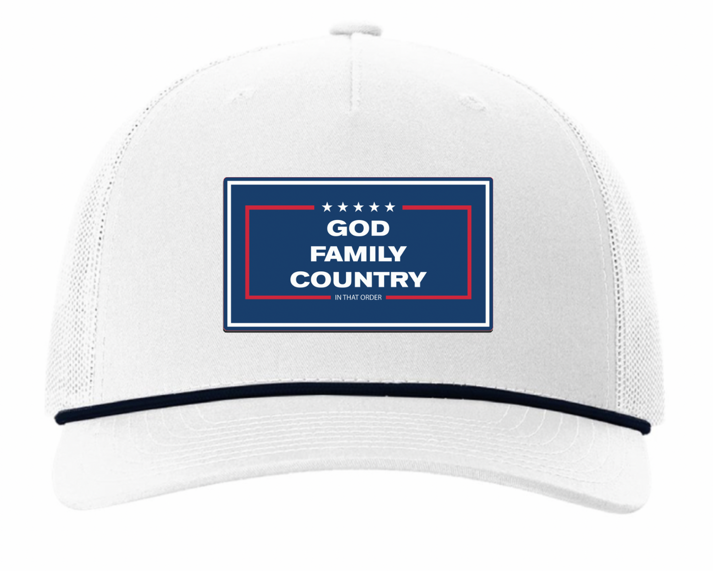 "GOD, FAMILY,COUNTRY" UV Printed Patches. (NAVY)