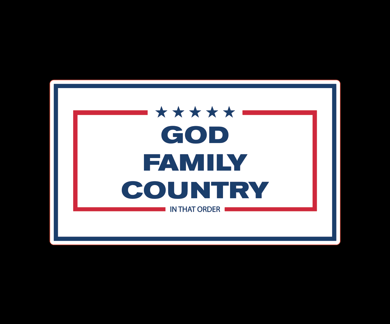 "GOD, FAMILY,COUNTRY" UV Printed Patches. (WHITE)