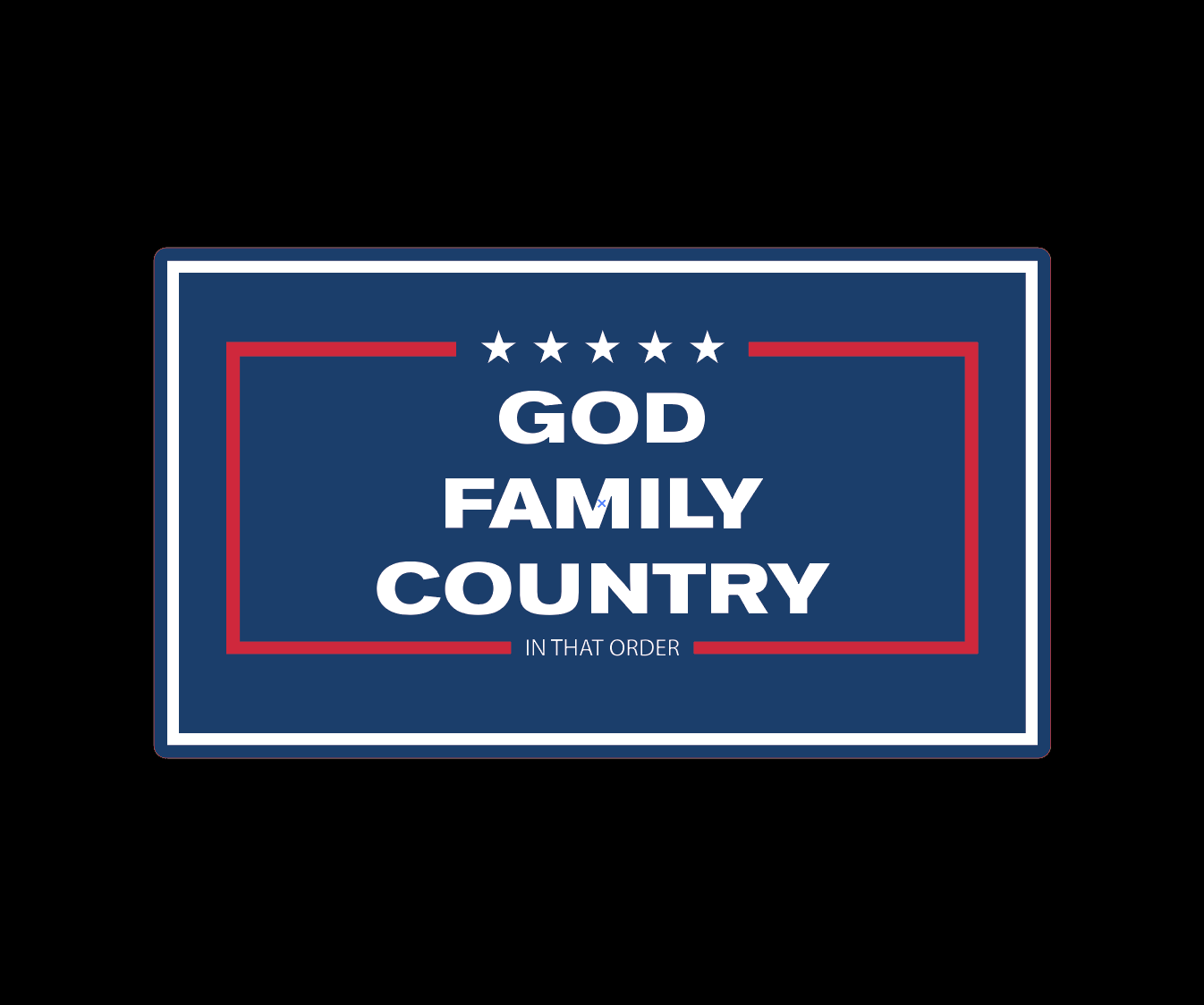 "GOD, FAMILY,COUNTRY" UV Printed Patches. (NAVY)