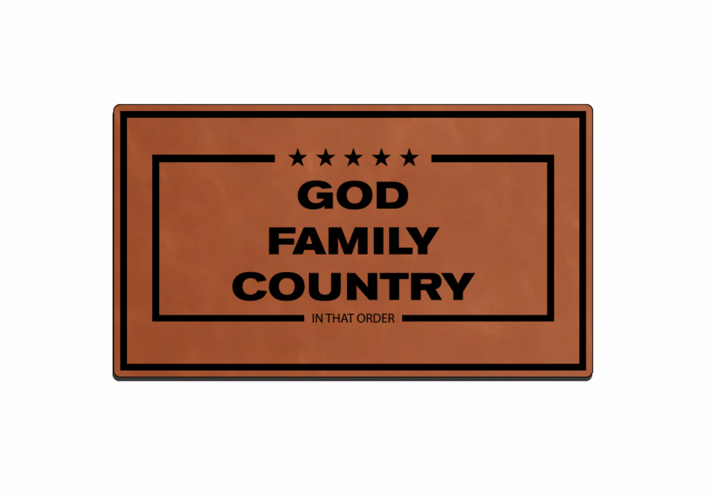 "GOD, FAMILY,COUNTRY" Leatherette Patches