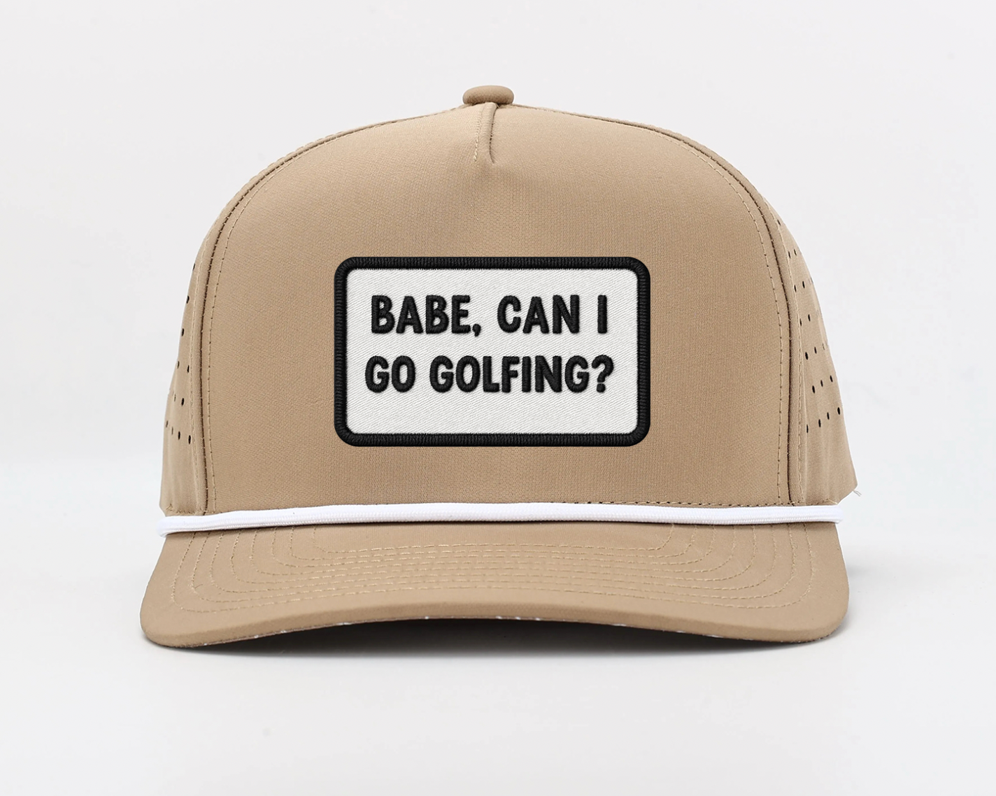 "Babe, Can I Go Golfing?" UV Printed Patches
