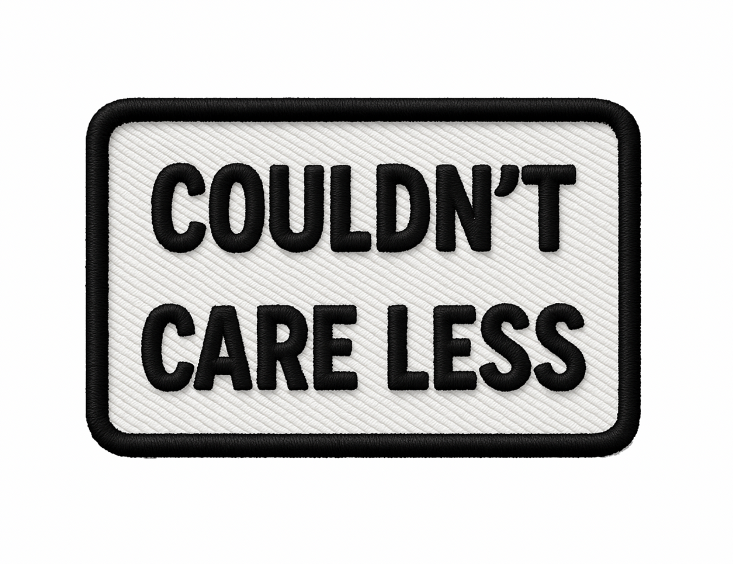 "Couldn't Care Less" UV Printed Patches