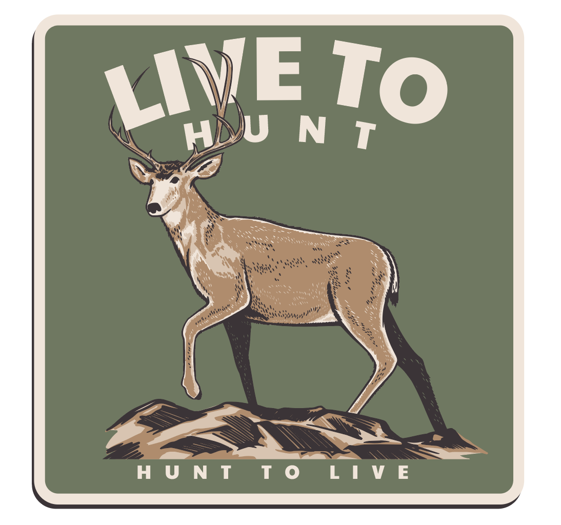 "Live to Hunt" UV Printed Patches