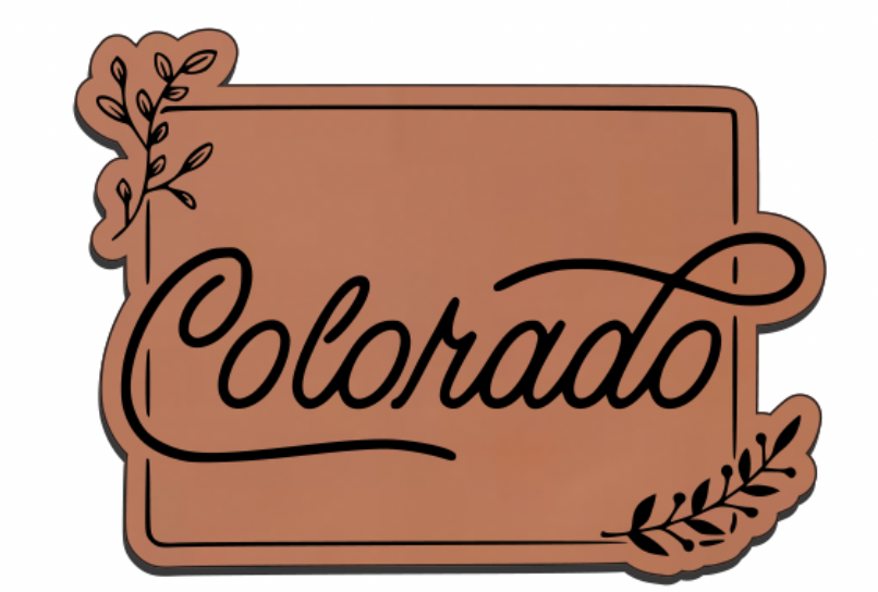 United States Outline Leatherette Patch