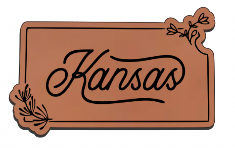 United States Outline Leatherette Patch