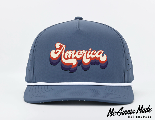 Groovy font "America" UV Printed Patches