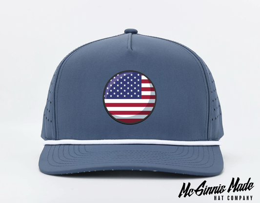 3D Looking American Flag UV Printed Patches