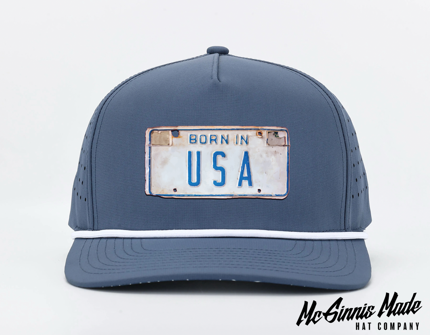 "Born in USA License Plate" UV Printed Patches
