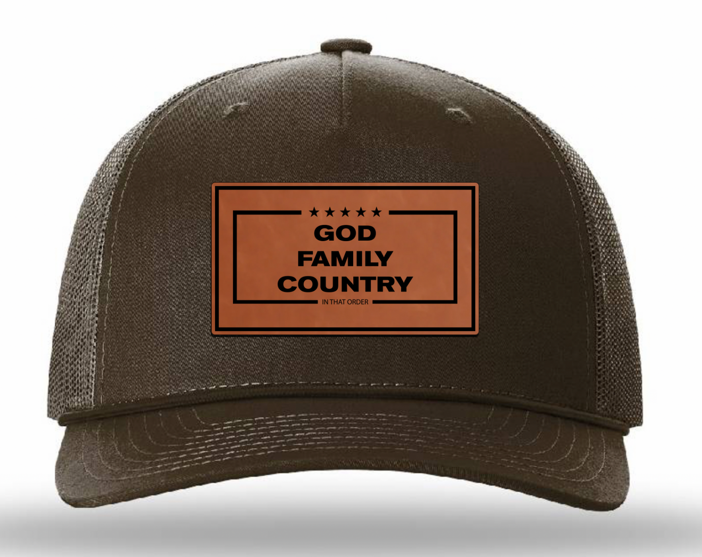 "GOD, FAMILY,COUNTRY" Leatherette Patches