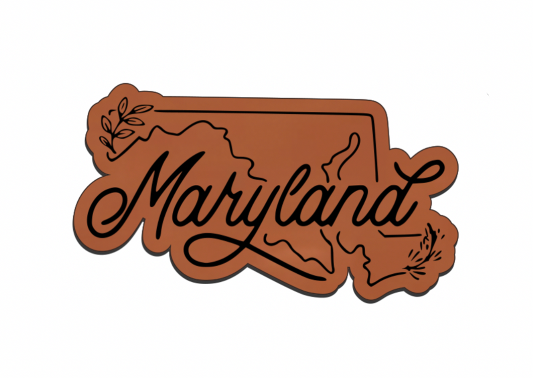 United States Outline Leatherette Patch