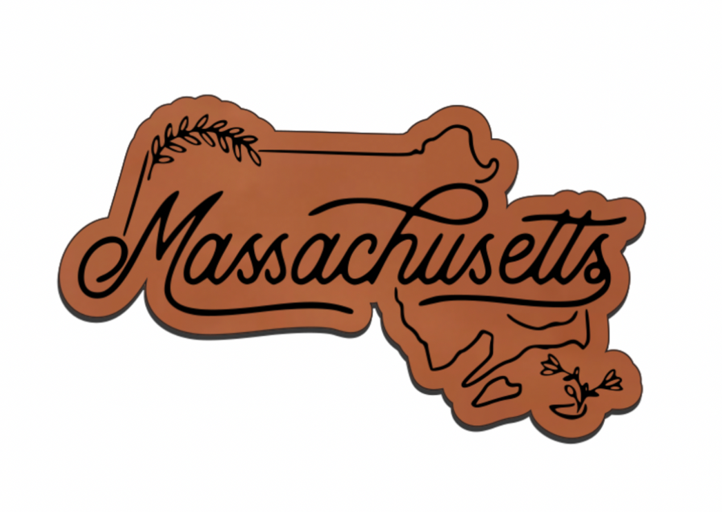 United States Outline Leatherette Patch