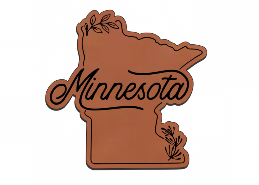 United States Outline Leatherette Patch