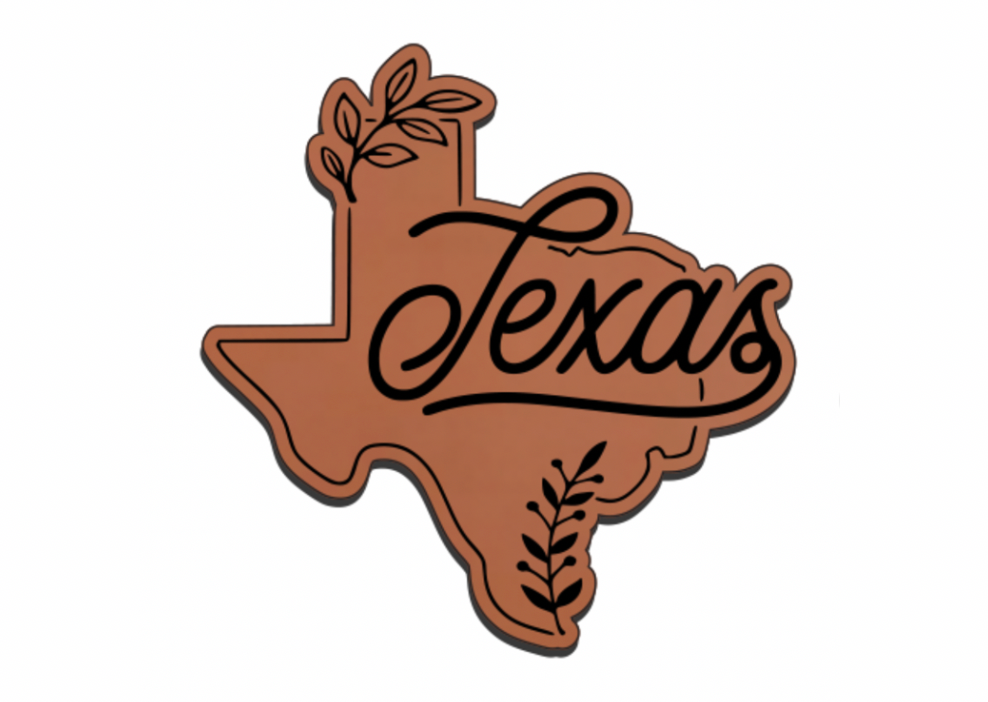 United States Outline Leatherette Patch