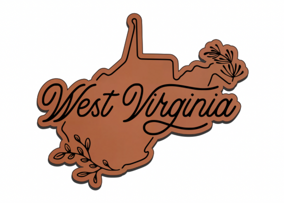 United States Outline Leatherette Patch