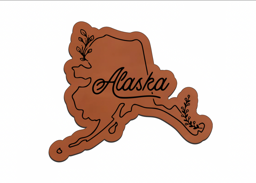 United States Outline Leatherette Patch