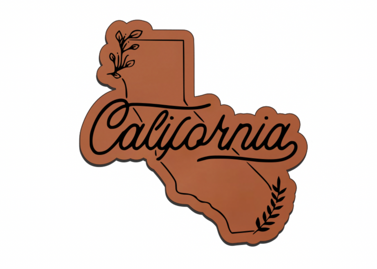 United States Outline Leatherette Patch