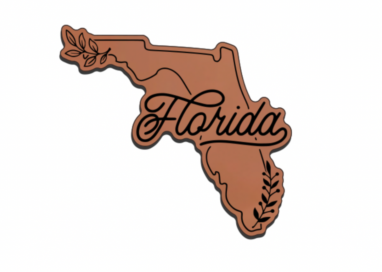 United States Outline Leatherette Patch