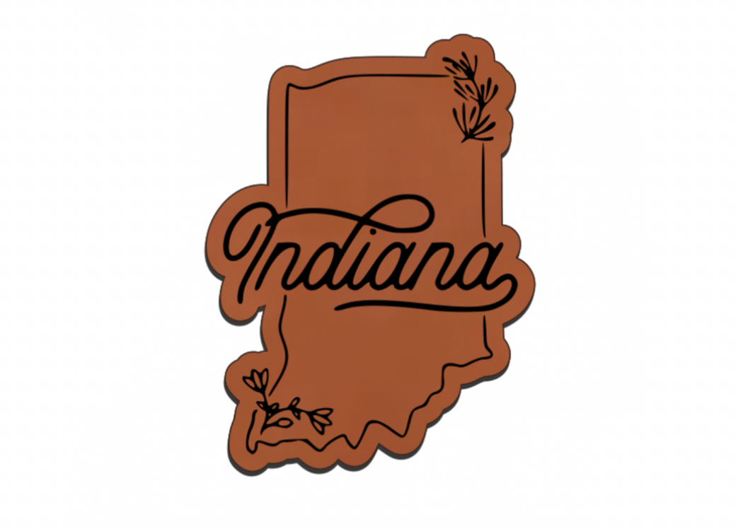 United States Outline Leatherette Patch